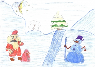 Встреча Деда Мороза со Снеговиком
