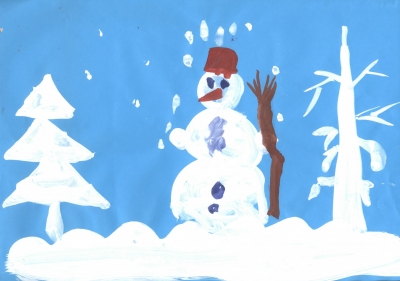 Ловкий Снеговик жонглирует снежками