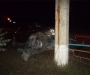 ДТП в Сумах: водитель DAEWOO налетел на электроопору (фото)