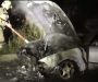 У Сумах згоріло авто (Відео)